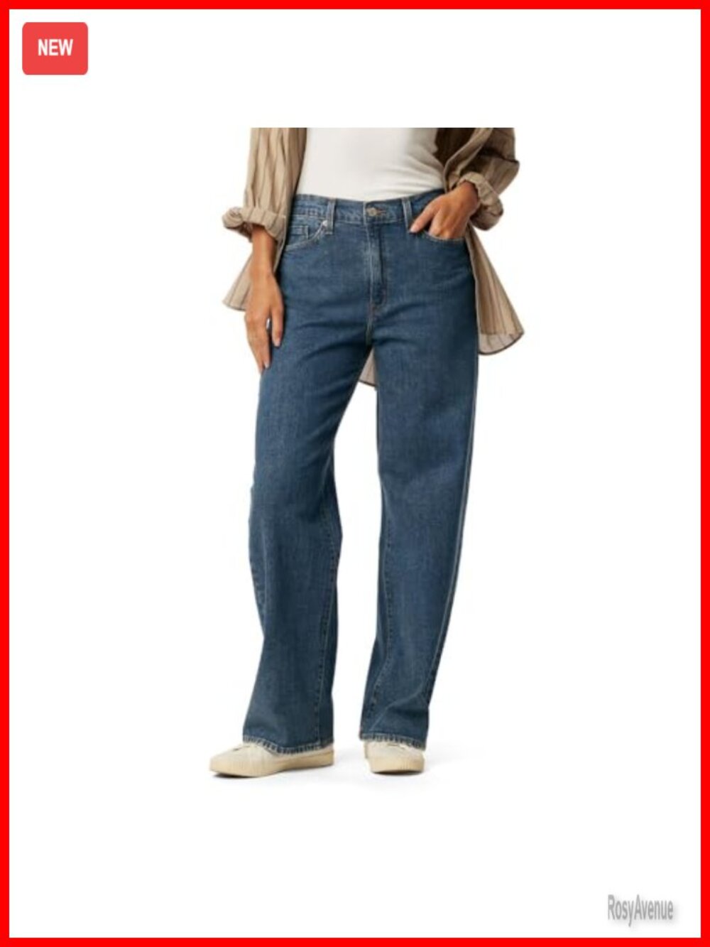 Levi Strauss Signature Gold Women's Heritage Original Wide Leg Jeans Mid-Rise